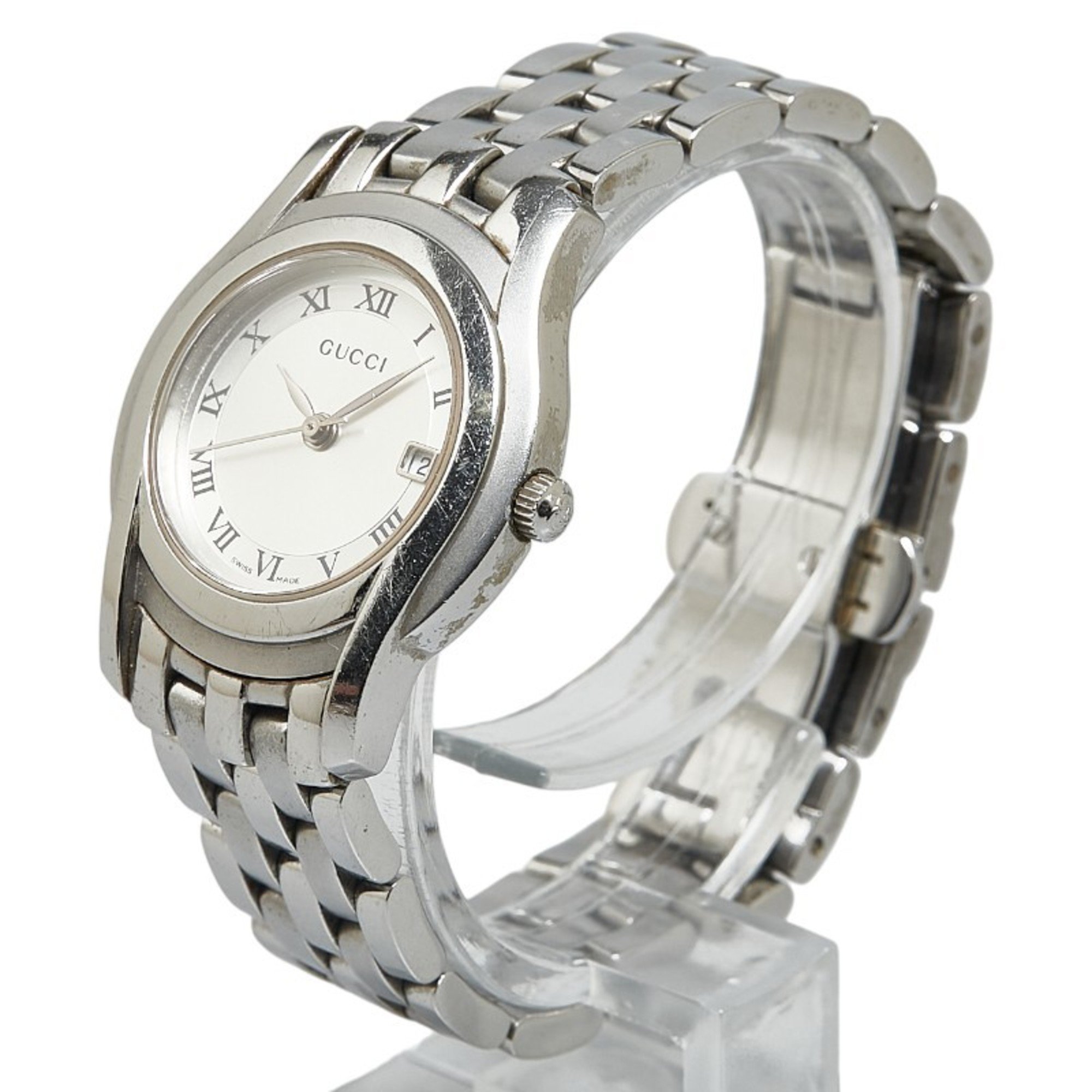 Gucci Watch 5500L Quartz Silver Dial Stainless Steel Women's GUCCI