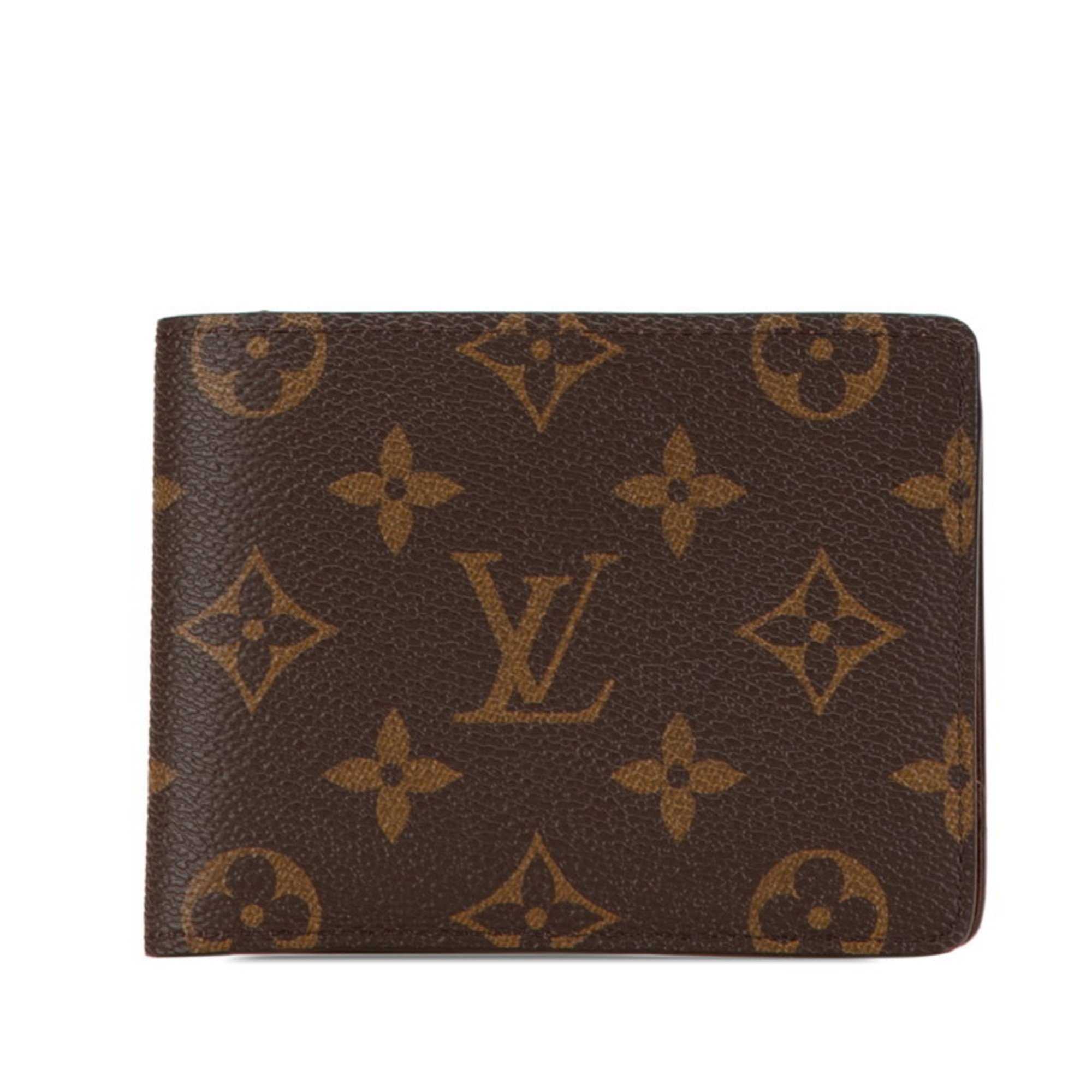 Louis Vuitton Monogram Portefeuille Multiple Bi-fold Wallet M60895 Brown PVC Women's LOUIS VUITTON