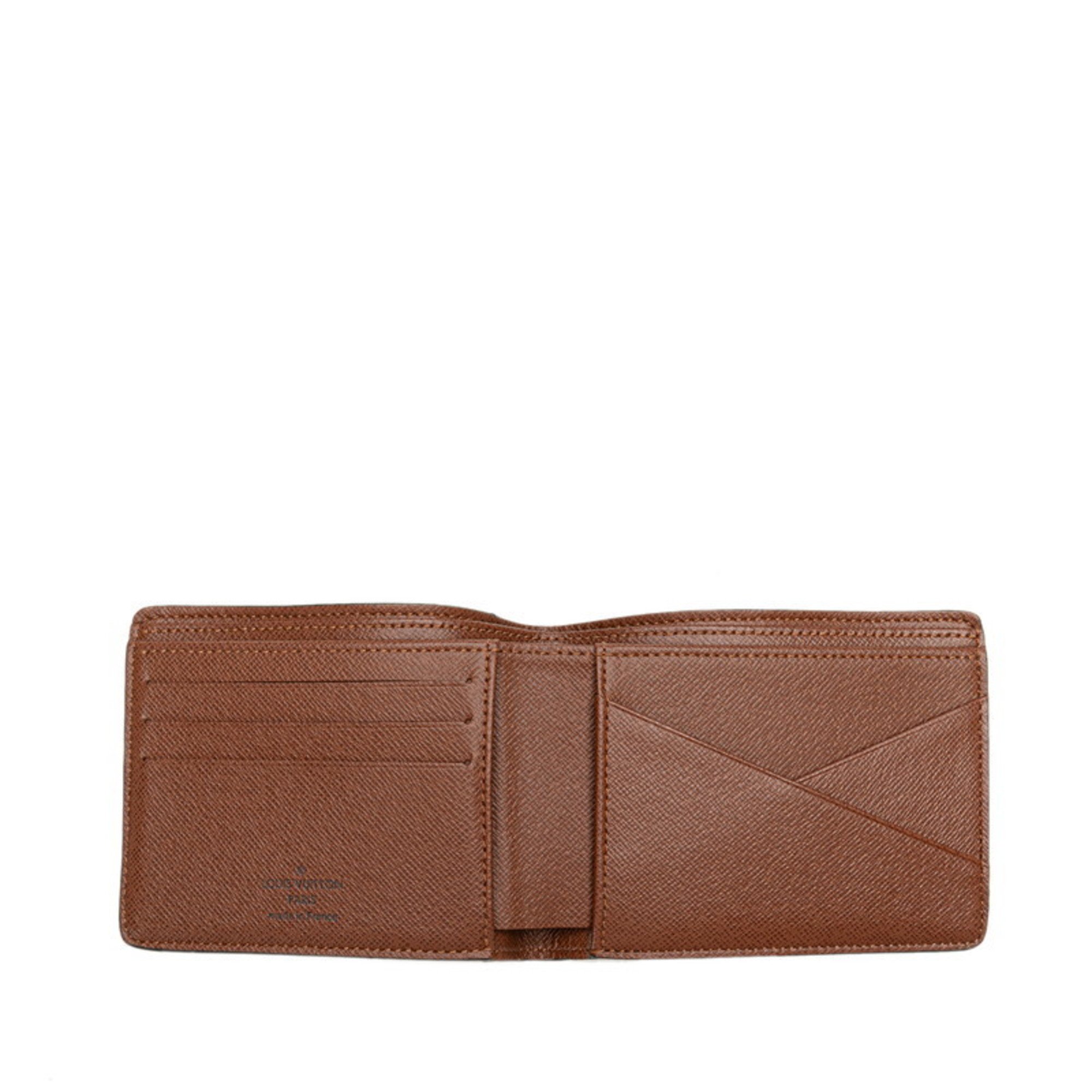 Louis Vuitton Monogram Portefeuille Multiple Bi-fold Wallet M60895 Brown PVC Women's LOUIS VUITTON