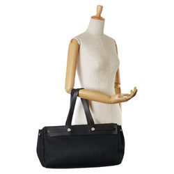 Hermes Airbag Cabas GM Handbag Shoulder Bag Black Toile Officier Women's HERMES