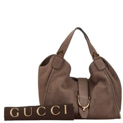 Gucci Soft Stirrup Bag Handbag 296856 Brown Nubuck Women's GUCCI