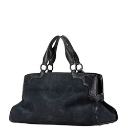 Cartier Marcello de handbag black suede ladies CARTIER