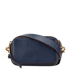 MARC JACOBS Shoulder Bag Navy Leather Women's