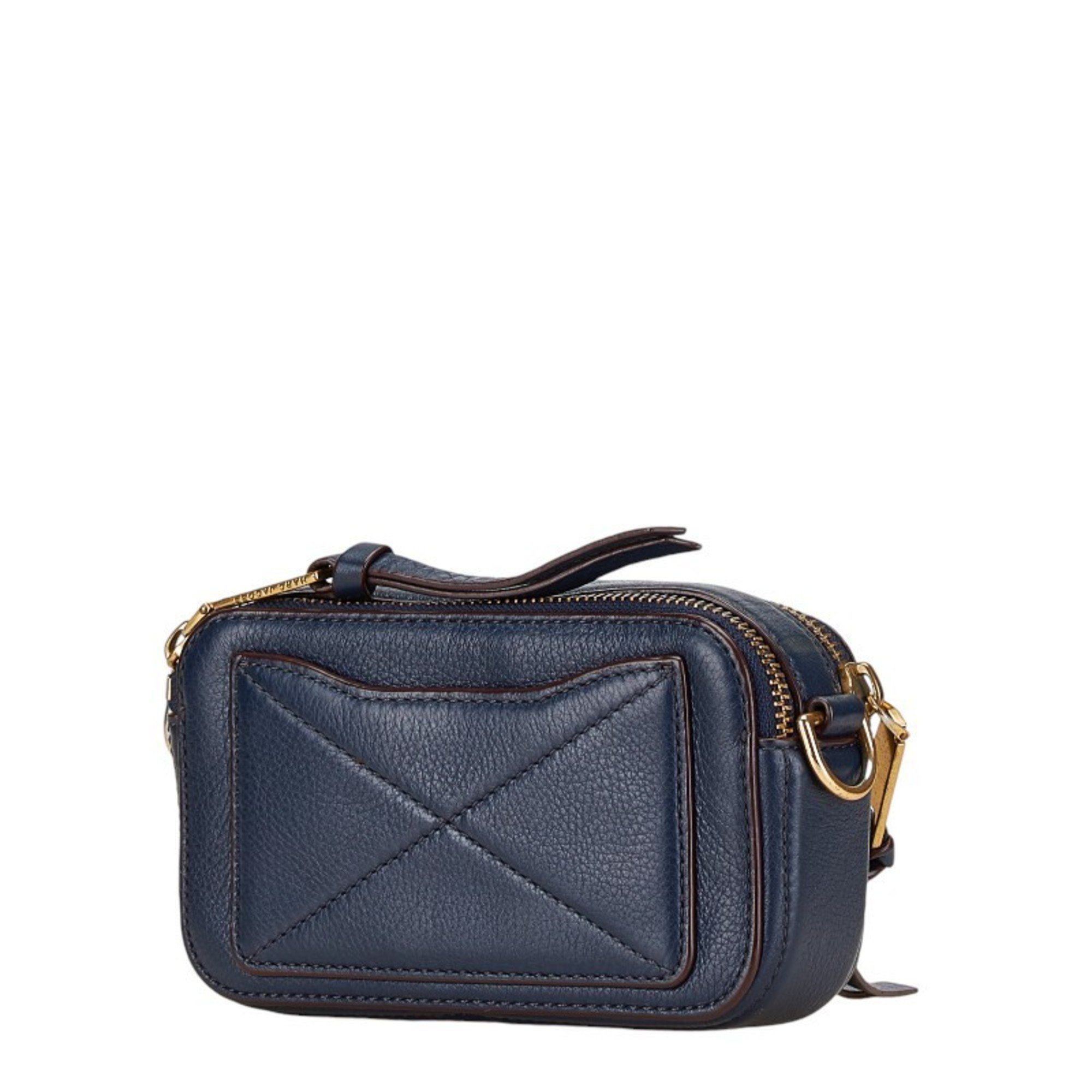 MARC JACOBS Shoulder Bag Navy Leather Women's