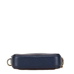 MARC JACOBS Shoulder Bag Navy Leather Women's