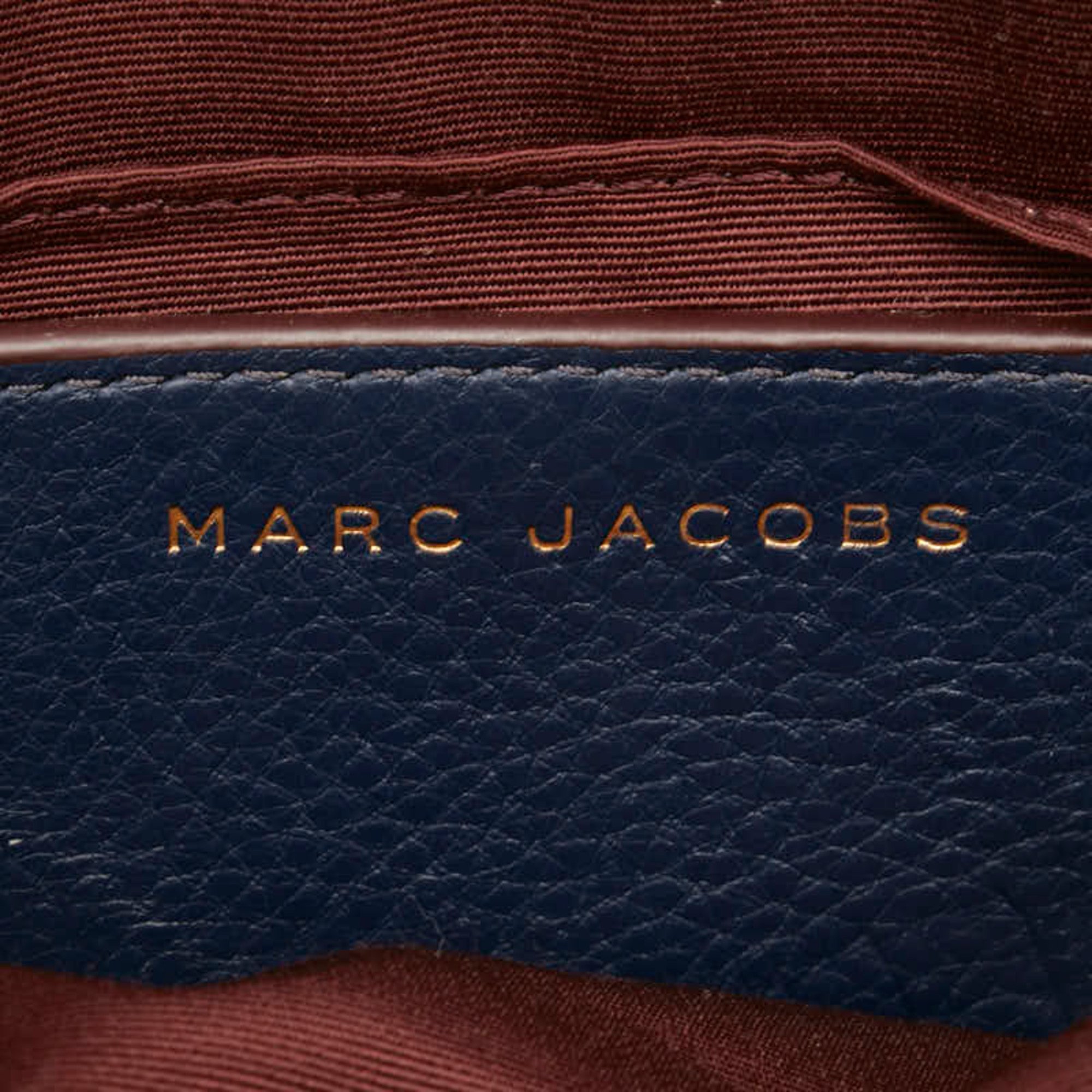 MARC JACOBS Shoulder Bag Navy Leather Women's