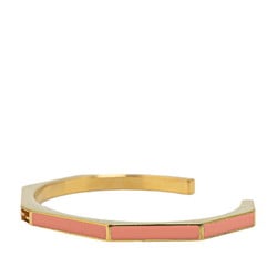 FENDI Bangle Bracelet #M Gold Pink Plated Women's