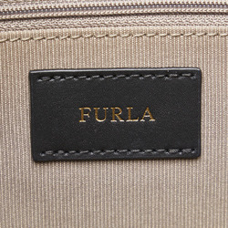 Furla Ariana Tote Bag Shoulder Brown Black PVC Leather Women's