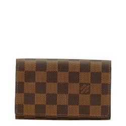 Louis Vuitton Damier Portefeuille Tresor Bi-fold Wallet N61736 Brown PVC Leather Women's LOUIS VUITTON