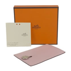 HERMES Hermes Serie Diavolo Pass Case - Chevre Pink Business Card Holder/Card C Engraved