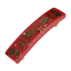 LOUIS VUITTON Louis Vuitton Barrette Inclusion Monogram M65781 Resin Red Hair Clip