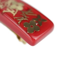 LOUIS VUITTON Louis Vuitton Barrette Inclusion Monogram M65781 Resin Red Hair Clip