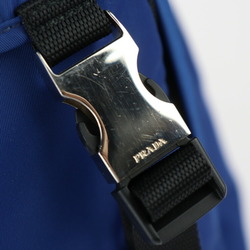 PRADA Prada Backpack Rucksack Daypack 2VZ062 Nylon Blue Black Triangle Plate