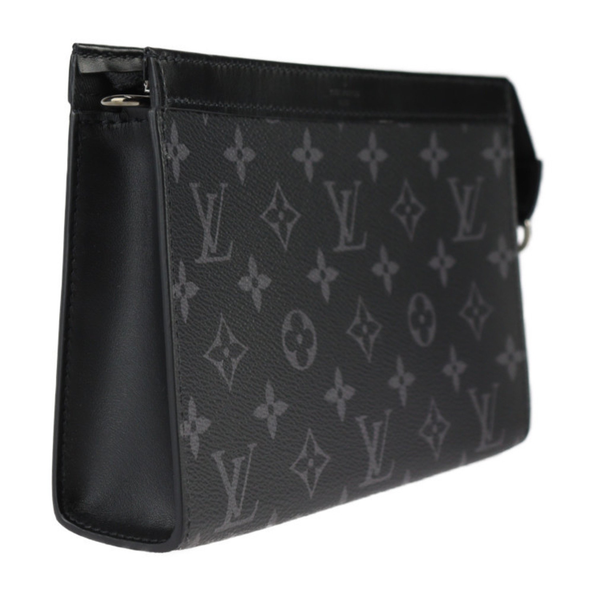 LOUIS VUITTON Louis Vuitton Gaston Wearable Wallet Shoulder Bag M81124 Monogram Eclipse Reverse Canvas Black Grey Second