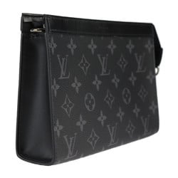 LOUIS VUITTON Louis Vuitton Gaston Wearable Wallet Shoulder Bag M81124 Monogram Eclipse Reverse Canvas Black Grey Second