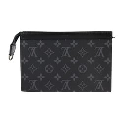 LOUIS VUITTON Louis Vuitton Gaston Wearable Wallet Shoulder Bag M81124 Monogram Eclipse Reverse Canvas Black Grey Second