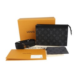 LOUIS VUITTON Louis Vuitton Gaston Wearable Wallet Shoulder Bag M81124 Monogram Eclipse Reverse Canvas Black Grey Second