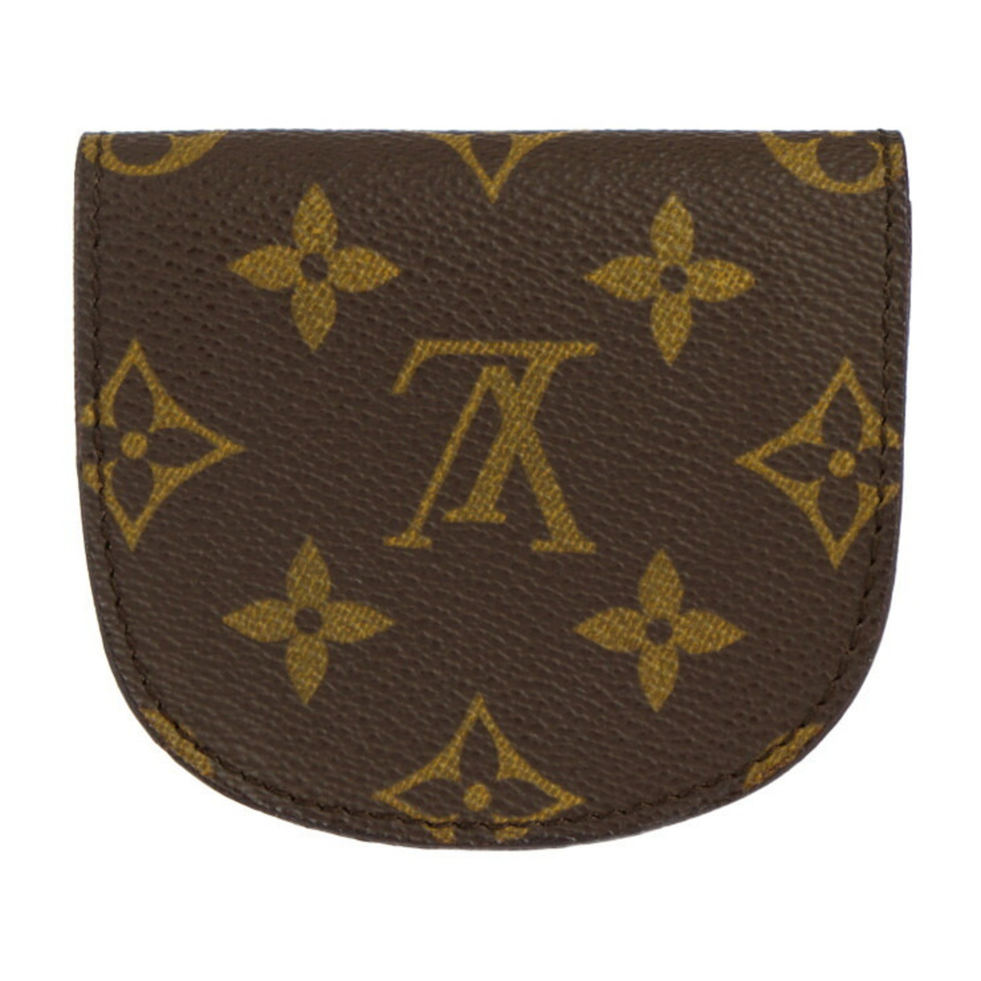 LOUIS VUITTON Louis Vuitton Porte-Monnaie Guze Monogram Wallet/Coin Case M61970 Leather Brown Coin Purse