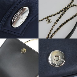 CHANEL Chanel Chain Shoulder Bag AS0321 Calfskin Black Coco Mark Crossbody