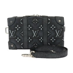 LOUIS VUITTON Louis Vuitton Soft Trunk Wallet Monogram Shoulder Bag M81776 Leather Black Pochette Clutch Second