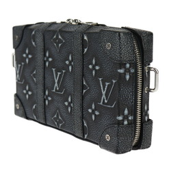 LOUIS VUITTON Louis Vuitton Soft Trunk Wallet Monogram Shoulder Bag M81776 Leather Black Pochette Clutch Second