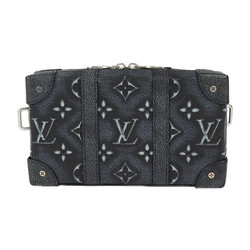 LOUIS VUITTON Louis Vuitton Soft Trunk Wallet Monogram Shoulder Bag M81776 Leather Black Pochette Clutch Second