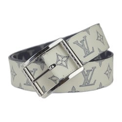 LOUIS VUITTON Louis Vuitton Santur Reverso Belt MP010V Monogram Savannah Cream Navy Animal Print