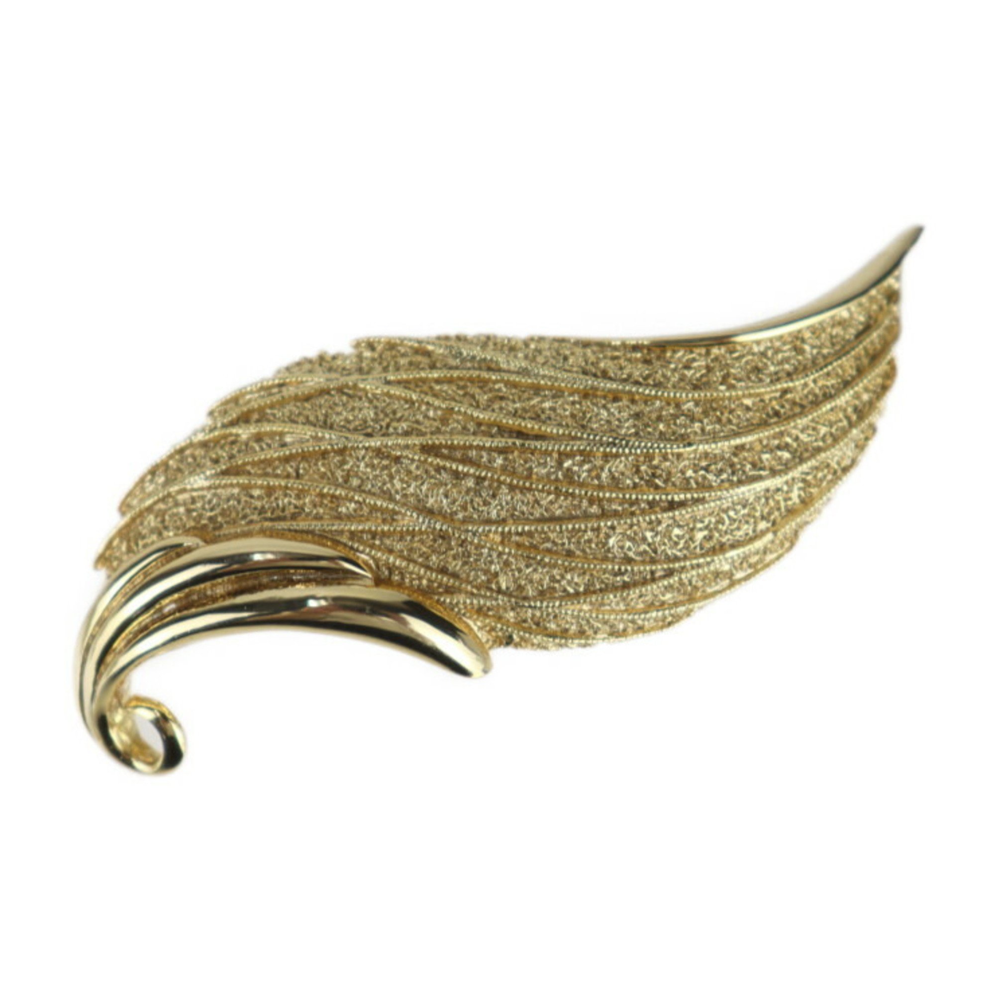 BALENCIAGA Balenciaga pin brooch Brooch - Metal gold feather motif