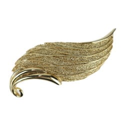 BALENCIAGA Balenciaga pin brooch Brooch - Metal gold feather motif