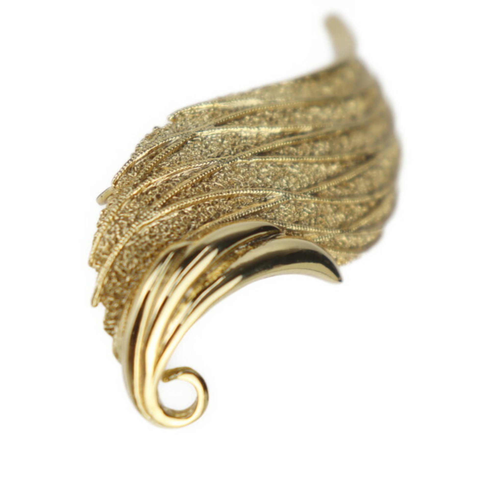 BALENCIAGA Balenciaga pin brooch Brooch - Metal gold feather motif