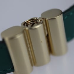 BVLGARI Bvlgari Doppiotondo Double Coil Bracelet 285116 Leather Green