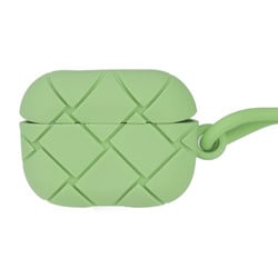 BOTTEGA VENETA Airpods Pro Case, Small Item, 691715, Rubber, Pistachio, Green, with Strap, Earphone Cover