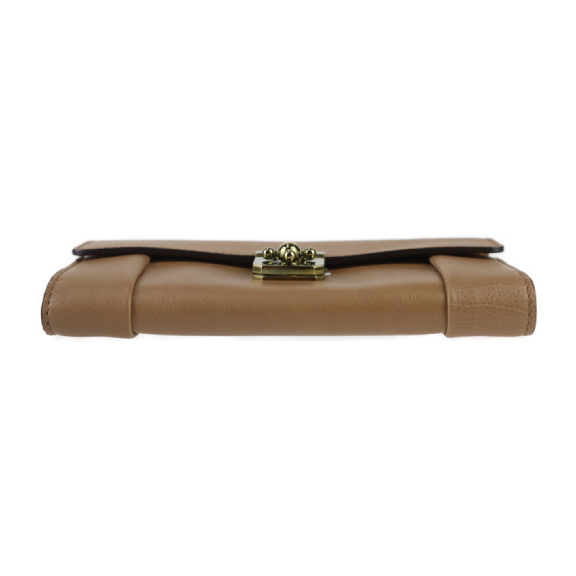 Chloé Chloe ELSIE Long Wallet 3P0592 Leather Brown L-Shaped