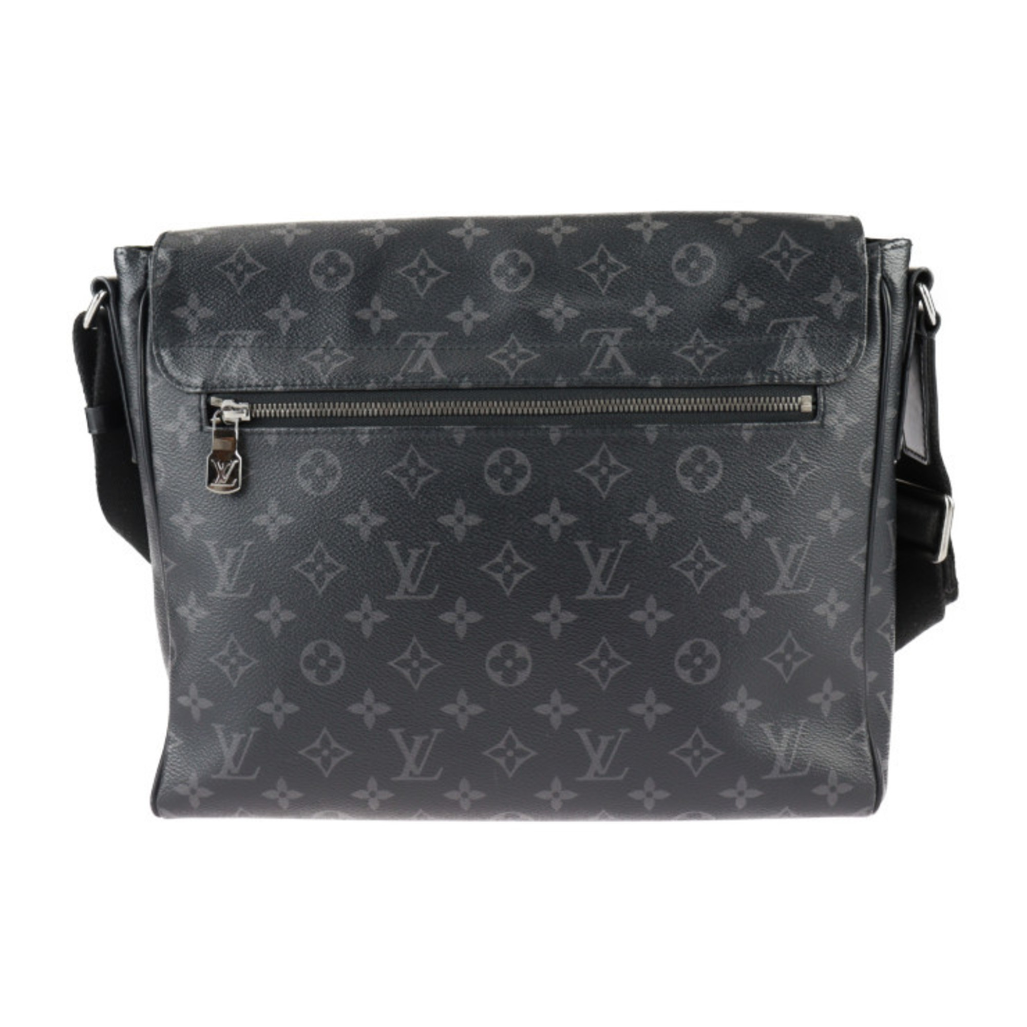 LOUIS VUITTON Louis Vuitton District MM NM Shoulder Bag M44001 Monogram Eclipse Leather Black Grey