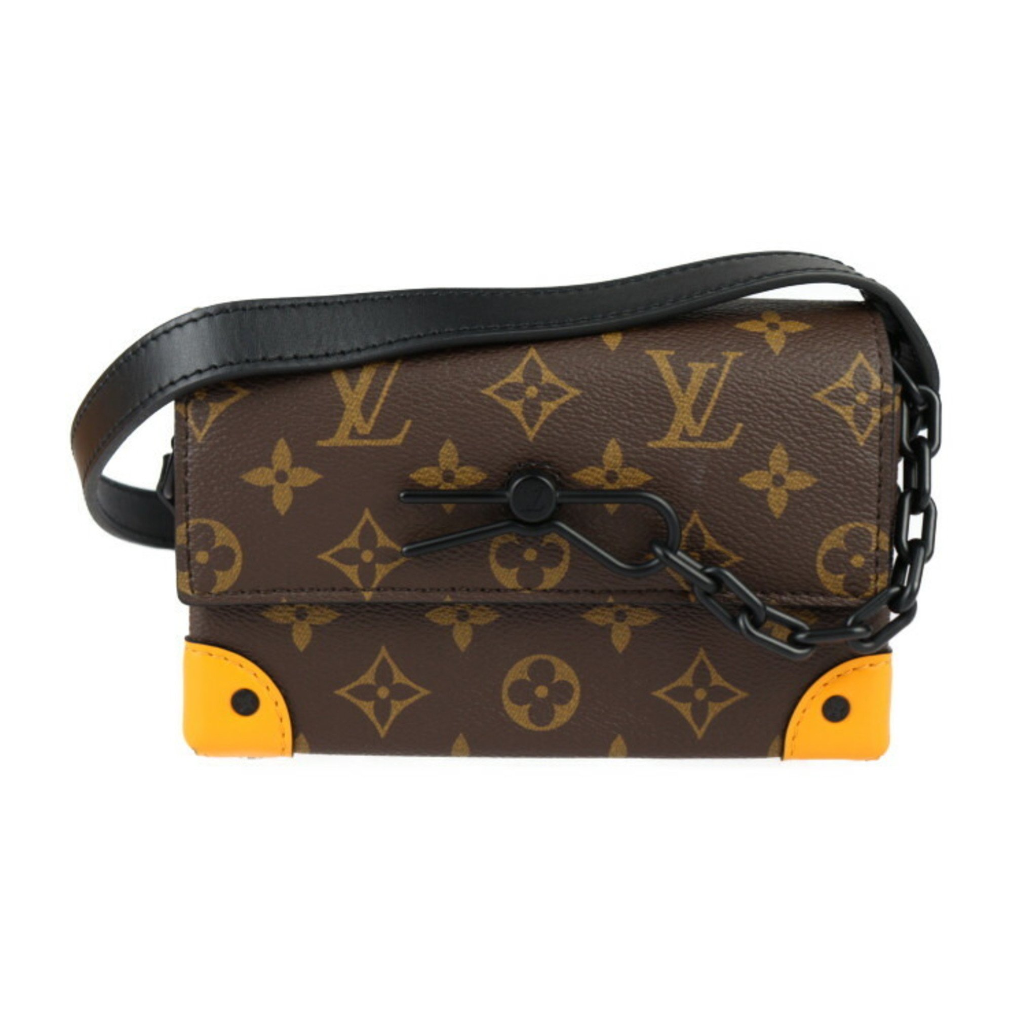 LOUIS VUITTON Louis Vuitton Steamer Wearable Wallet Shoulder Bag M82534 Monogram Canvas Leather Brown Black Orange Pochette Crossbody