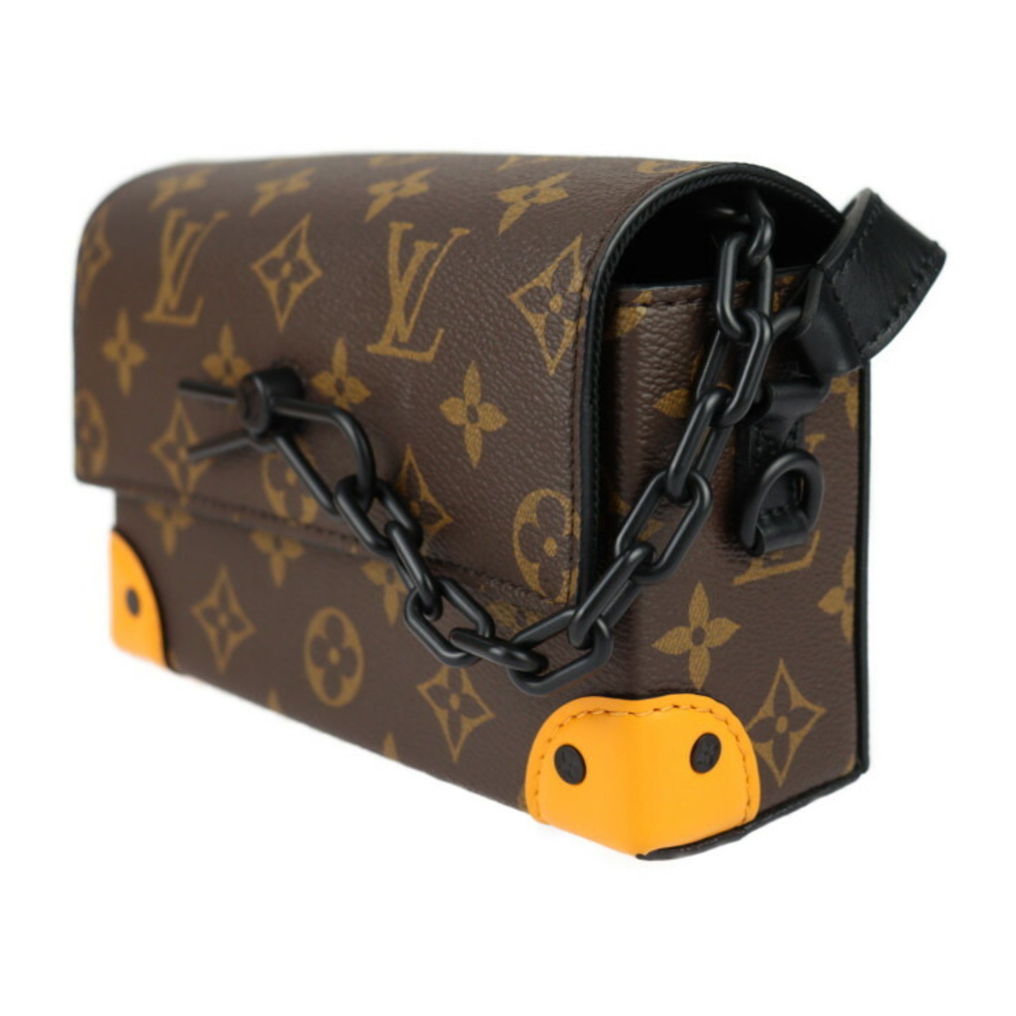 LOUIS VUITTON Louis Vuitton Steamer Wearable Wallet Shoulder Bag M82534 Monogram Canvas Leather Brown Black Orange Pochette Crossbody