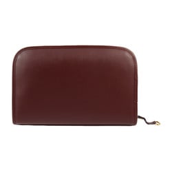 CARTIER Must Line Second Bag L3000042 Leather Bordeaux Clutch