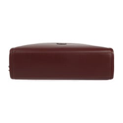 CARTIER Must Line Second Bag L3000042 Leather Bordeaux Clutch