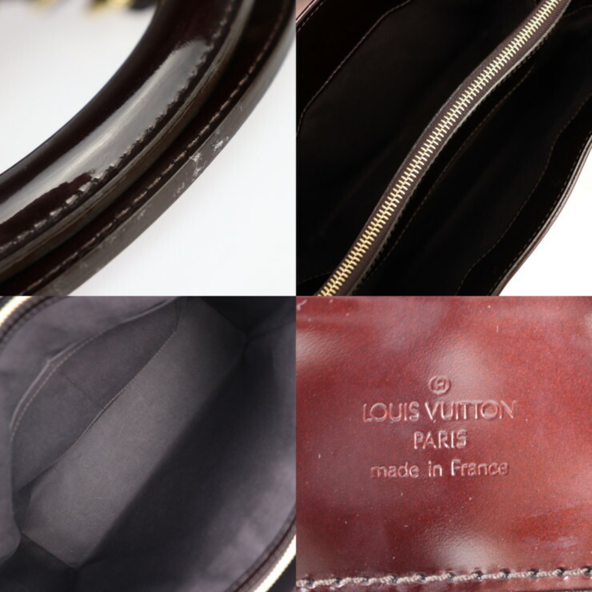 LOUIS VUITTON Louis Vuitton Melrose Avenue Handbag M93757 Monogram Vernis Amarante Tote Bag