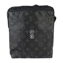 LOUIS VUITTON Louis Vuitton Nano Bag Fragment Hiroshi Fujiwara Collaboration Shoulder M43418 Monogram Eclipse Leather Black Grey Pochette