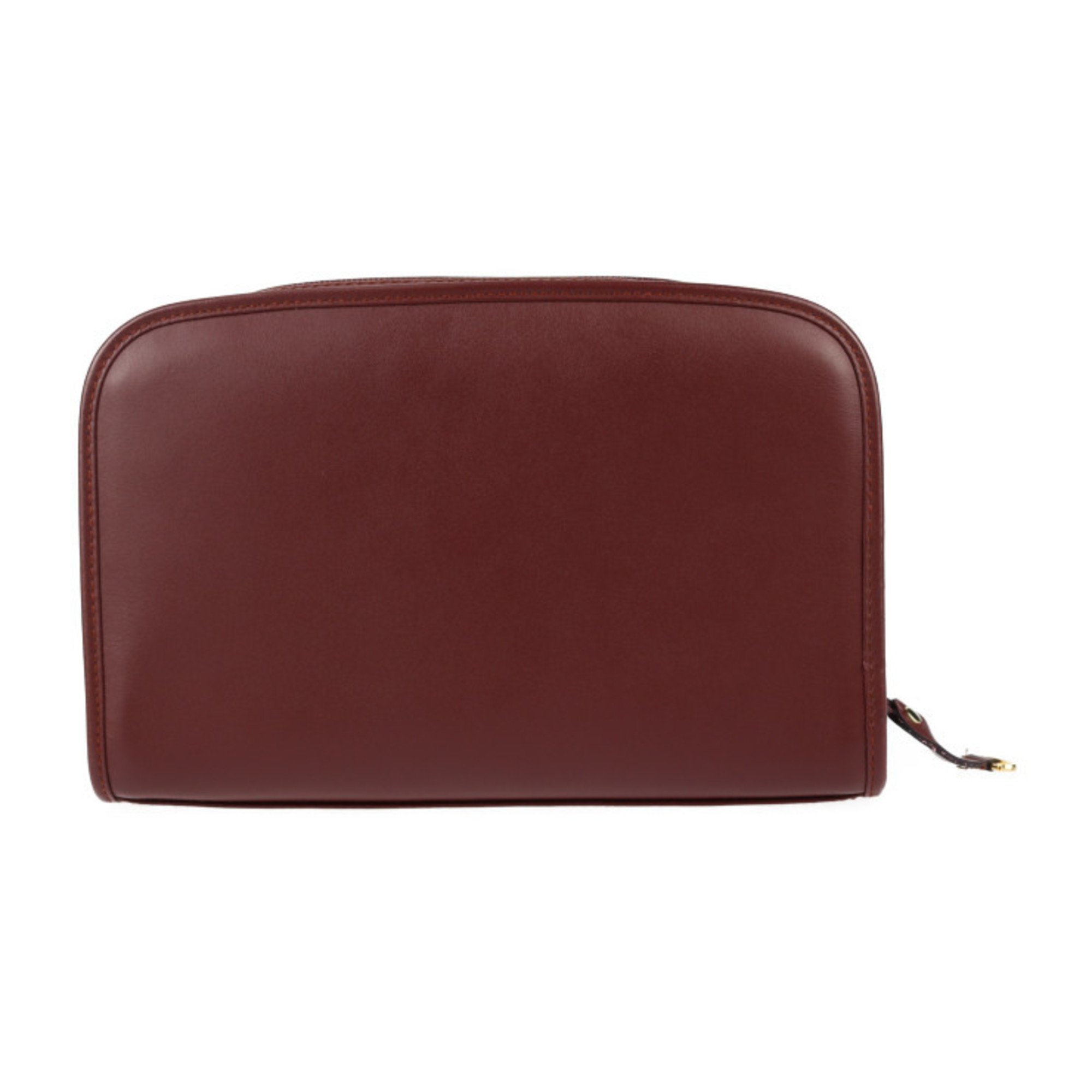 CARTIER Must Line Second Bag L3000042 Leather Bordeaux Clutch