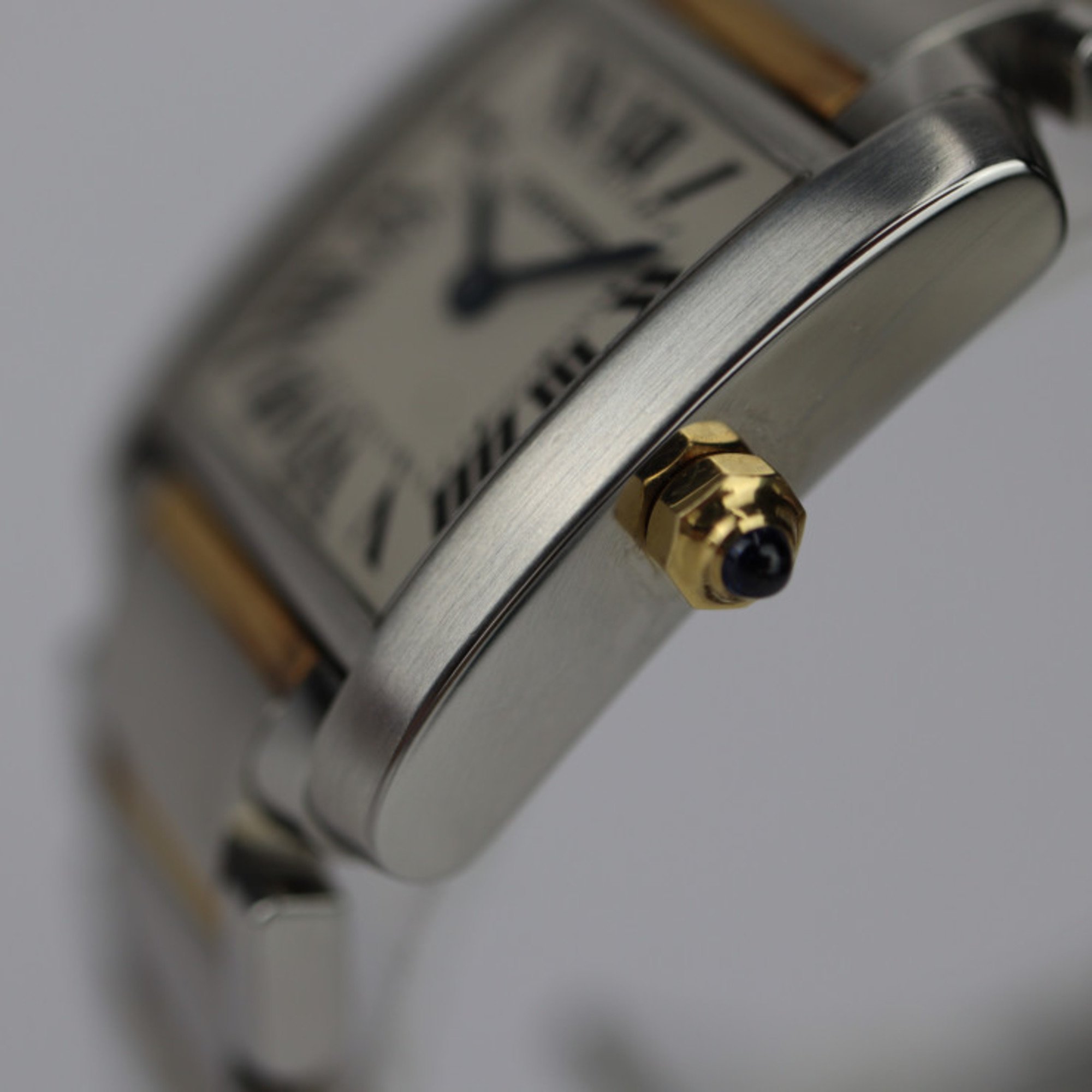 CARTIER Tank Francaise SM Watch W51007Q4 Stainless Steel K18 Yellow Gold Silver Ivory Dial Quartz Combi SS YG