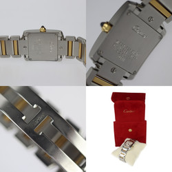 CARTIER Tank Francaise SM Watch W51007Q4 Stainless Steel K18 Yellow Gold Silver Ivory Dial Quartz Combi SS YG