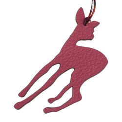 HERMES CHARM FORME FAON GM Petit H Accessory 1019388 Togo Epsom Purple Navy Bambi Bag Charm