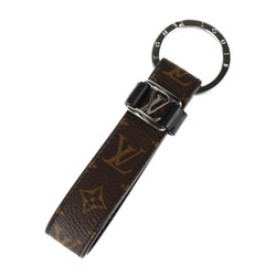 LOUIS VUITTON Louis Vuitton LV Dragonne Keychain M62709 Monogram Canvas Leather Brown Black Keyring