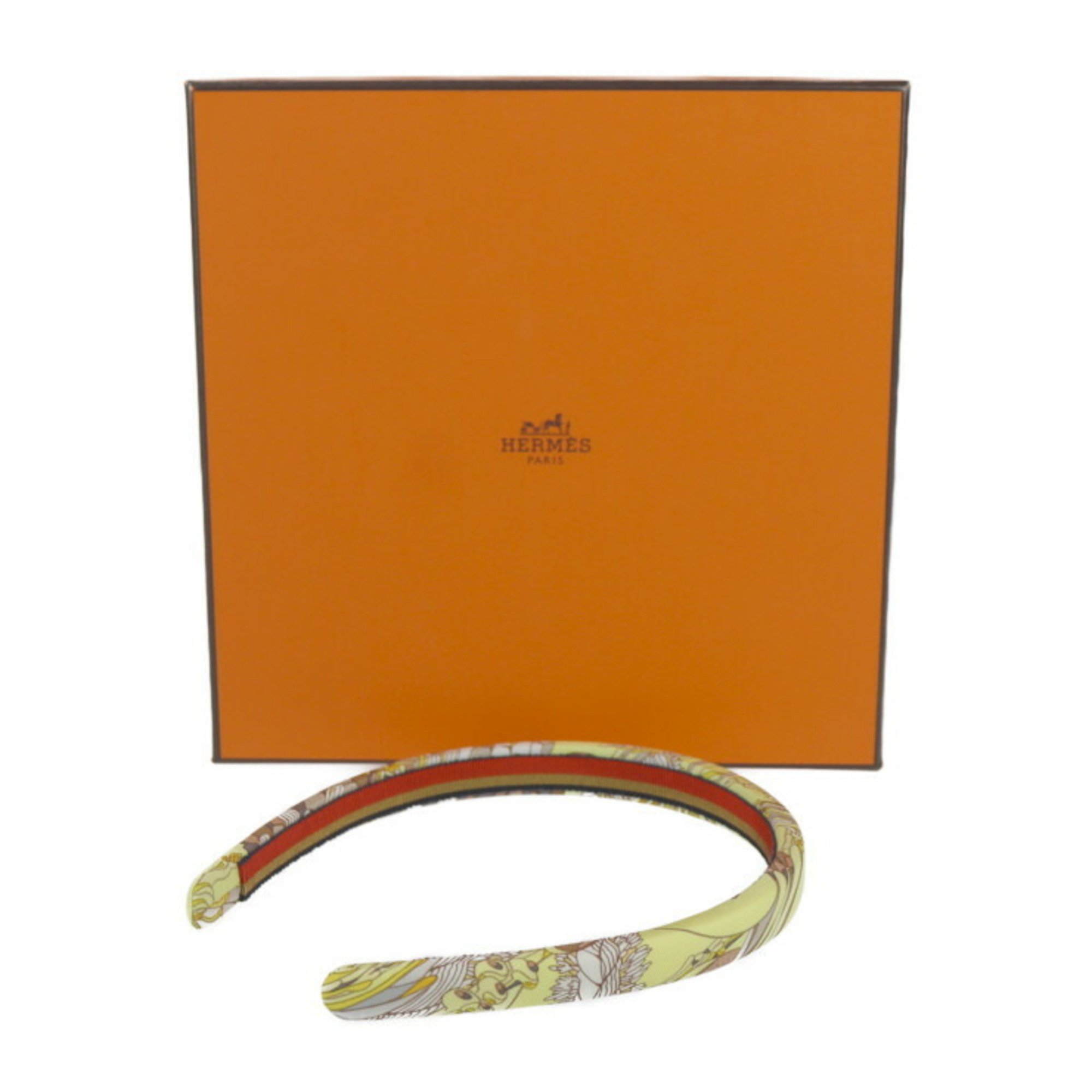 HERMES ELSA Fashion Accessories - Silk Yellow Multicolor Headband Hair