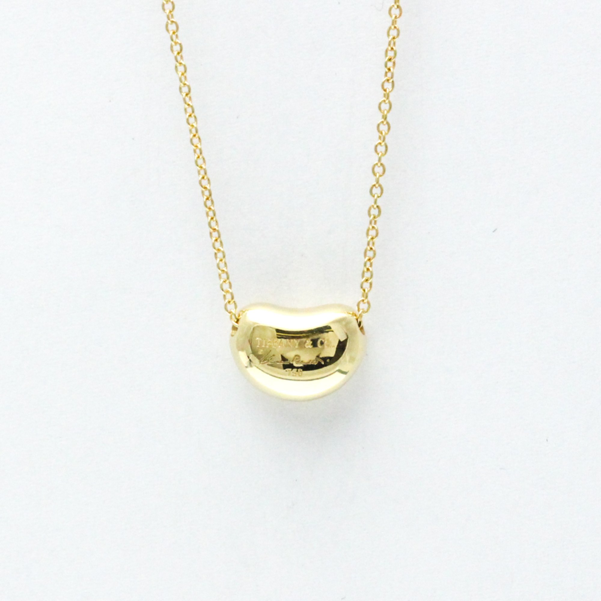 Tiffany Bean Yellow Gold (18K) Men,Women Fashion Pendant Necklace (Gold)