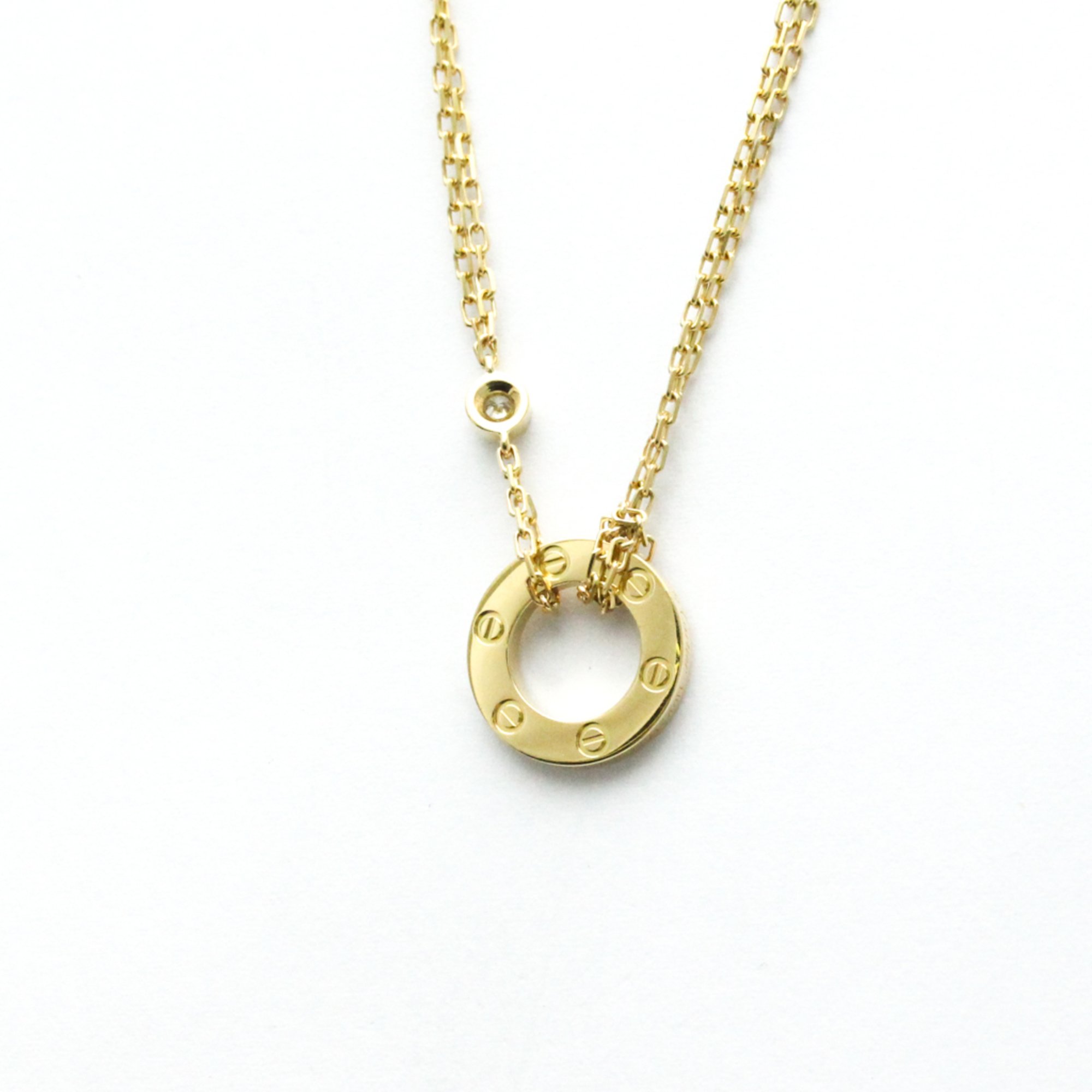 Cartier Love Circle Necklace B7219500 Yellow Gold (18K) Diamond Men,Women Casual Pendant Necklace (Gold)