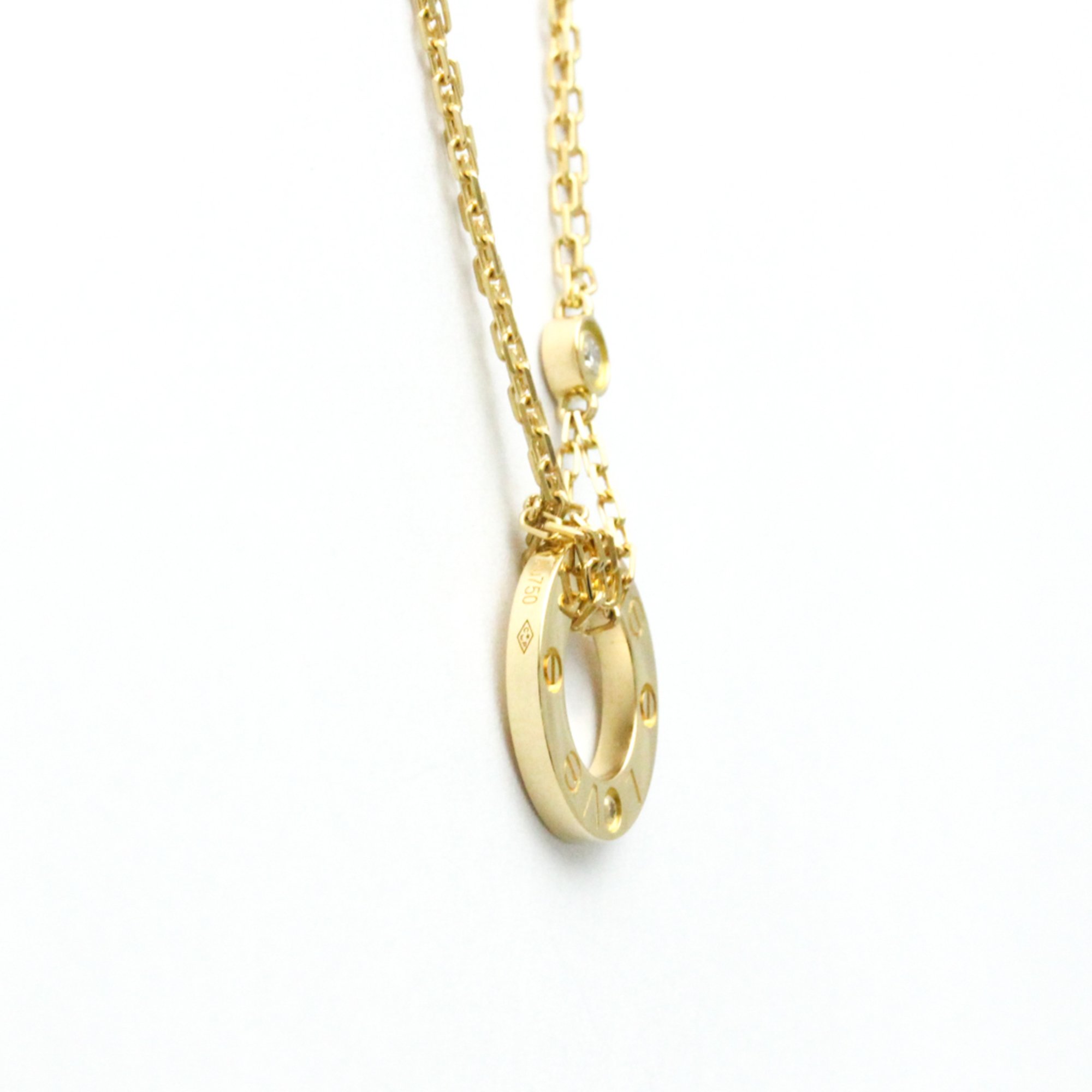 Cartier Love Circle Necklace B7219500 Yellow Gold (18K) Diamond Men,Women Casual Pendant Necklace (Gold)