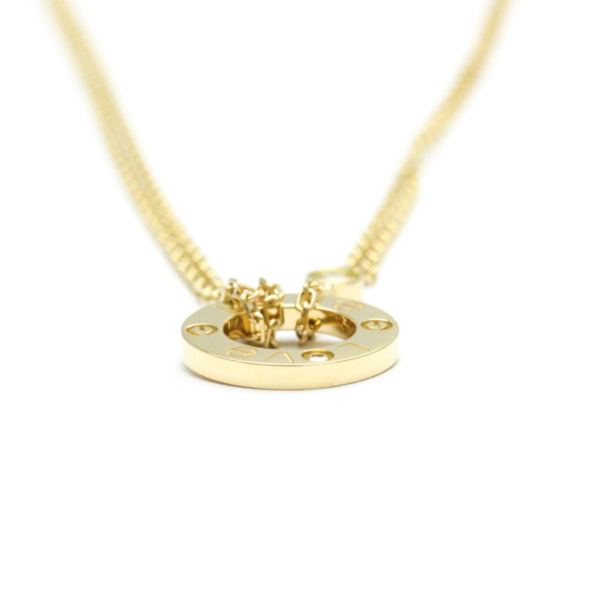 Cartier Love Circle Necklace B7219500 Yellow Gold (18K) Diamond Men,Women Casual Pendant Necklace (Gold)